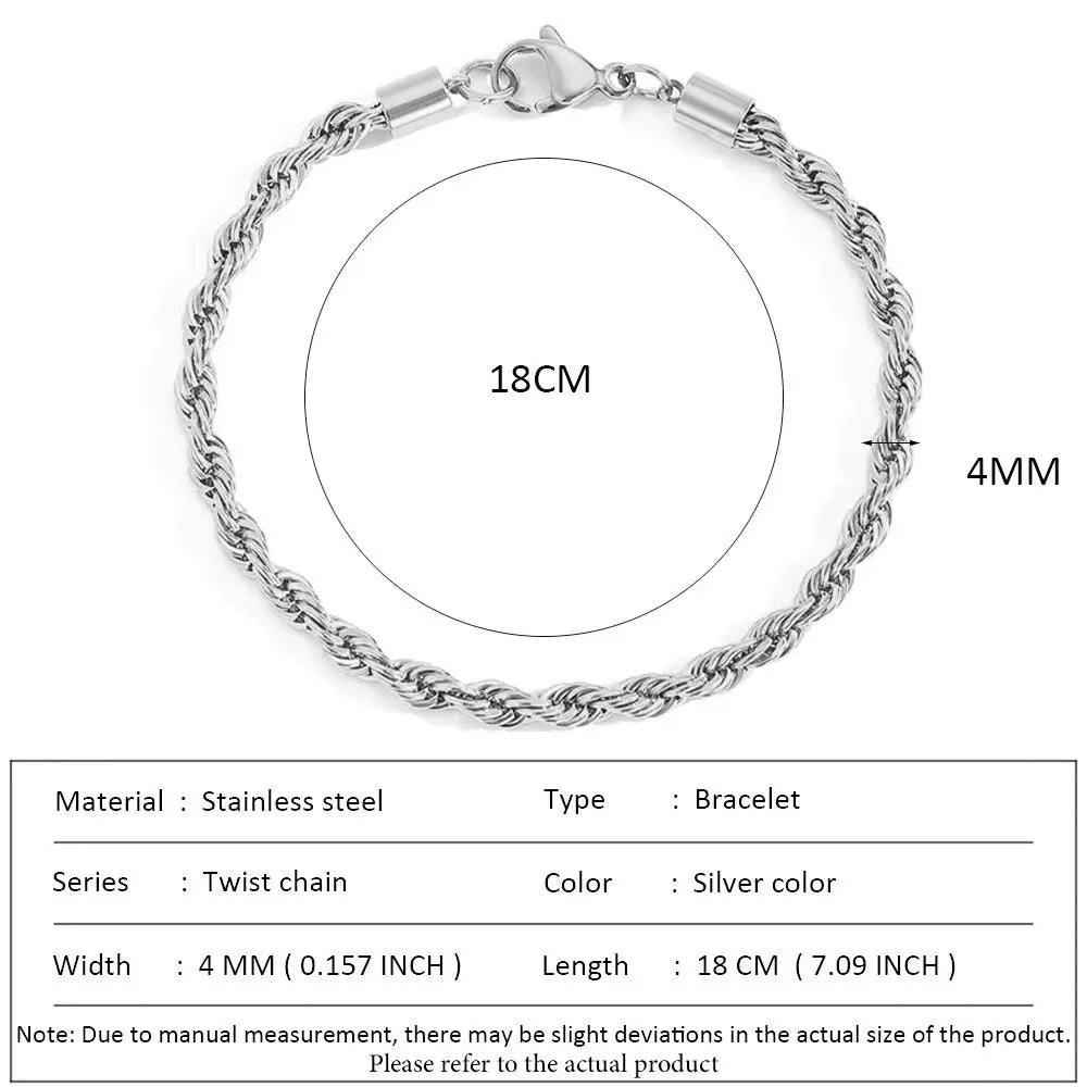 Classic Snake Chain Bracelets for Women Trend  Fashion Stainless Steel Cuban Chain Bracelet