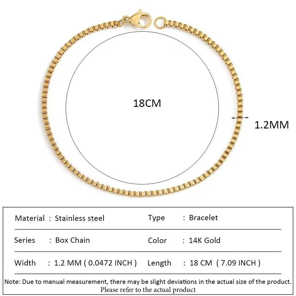 Classic Snake Chain Bracelets for Women Trend  Fashion Stainless Steel Cuban Chain Bracelet