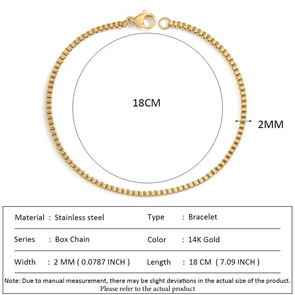 Classic Snake Chain Bracelets for Women Trend  Fashion Stainless Steel Cuban Chain Bracelet