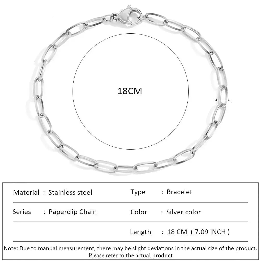 Classic Snake Chain Bracelets for Women Trend  Fashion Stainless Steel Cuban Chain Bracelet