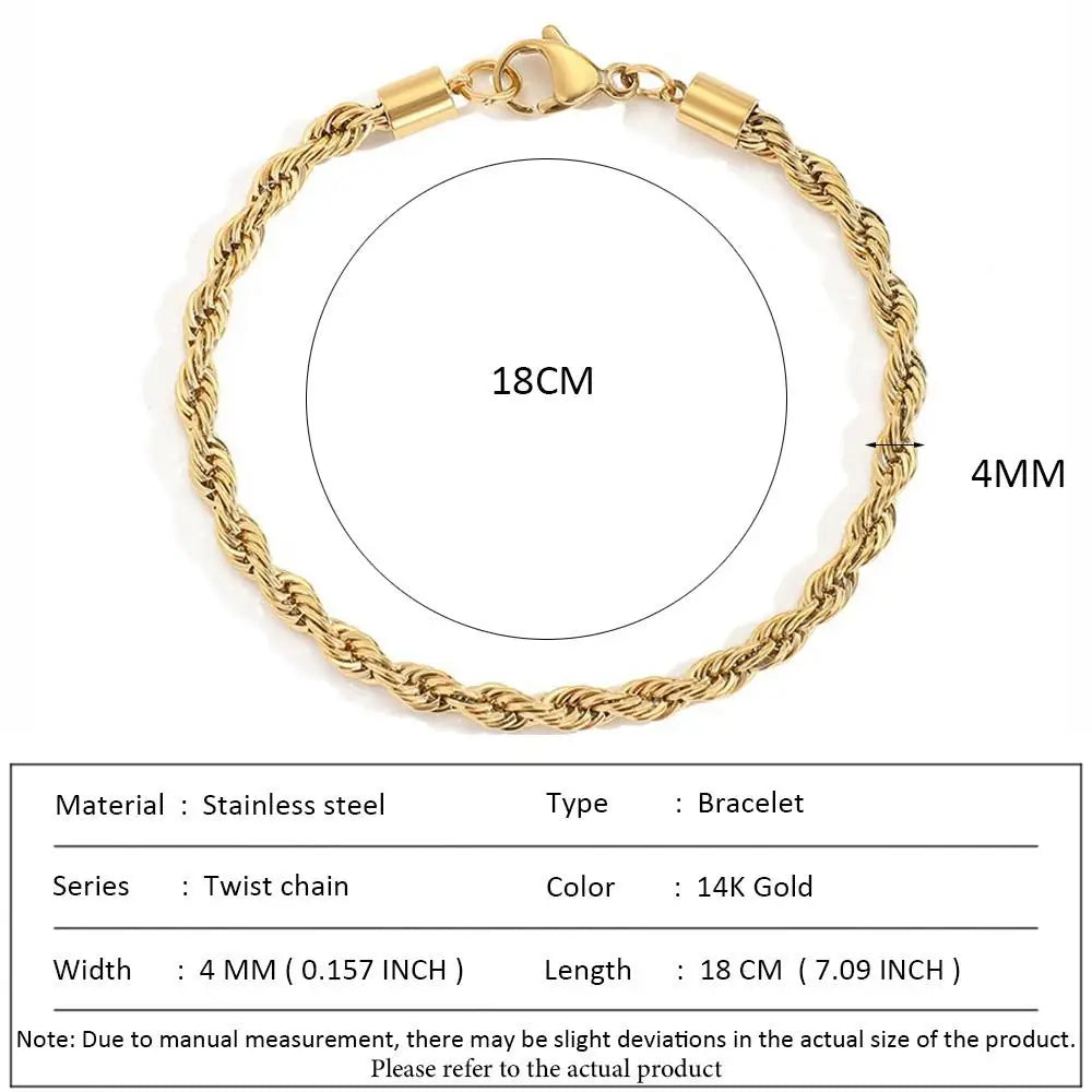 Classic Snake Chain Bracelets for Women Trend  Fashion Stainless Steel Cuban Chain Bracelet