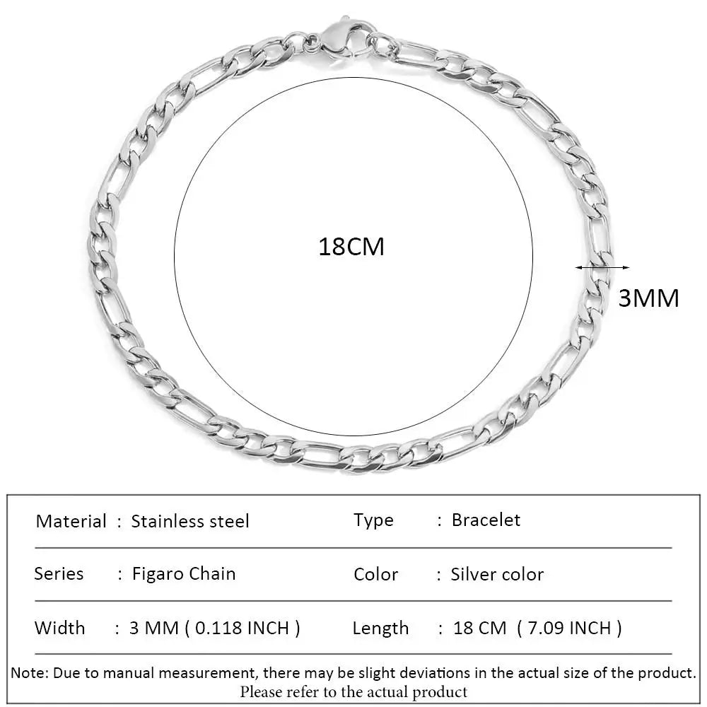 Classic Snake Chain Bracelets for Women Trend  Fashion Stainless Steel Cuban Chain Bracelet